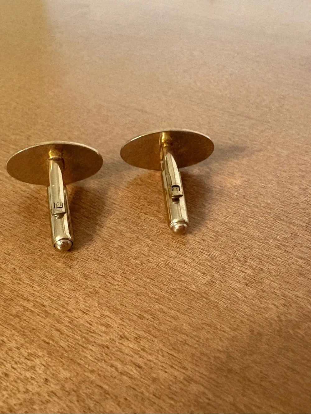 Vintage A& Z Gold Filled Cufflinks Hinged Oval Monnogrammed C H 1960s